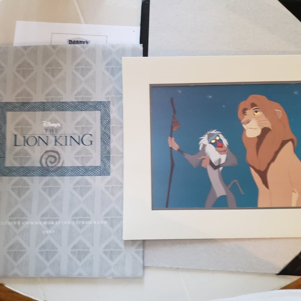 Vintage 1995 Lion King Lithograph
